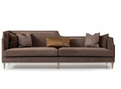 Stoffsofa Viersitzer Sofa 4 Sitzer Braun Sofas Wohnzimmer Polstersofa